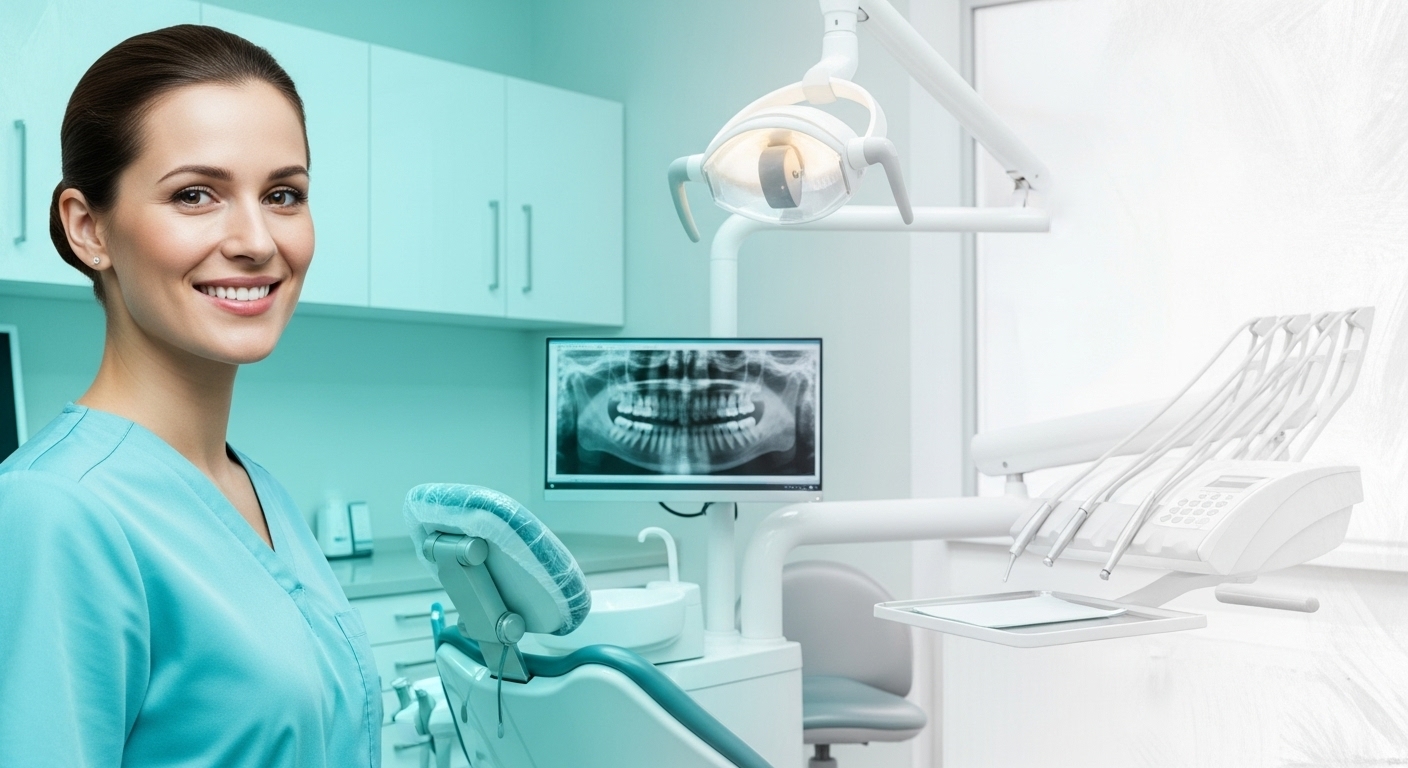 Dentist discussing treatment with patient